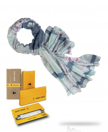 Палантин Женский SN40-JAPONAIS/BLEU